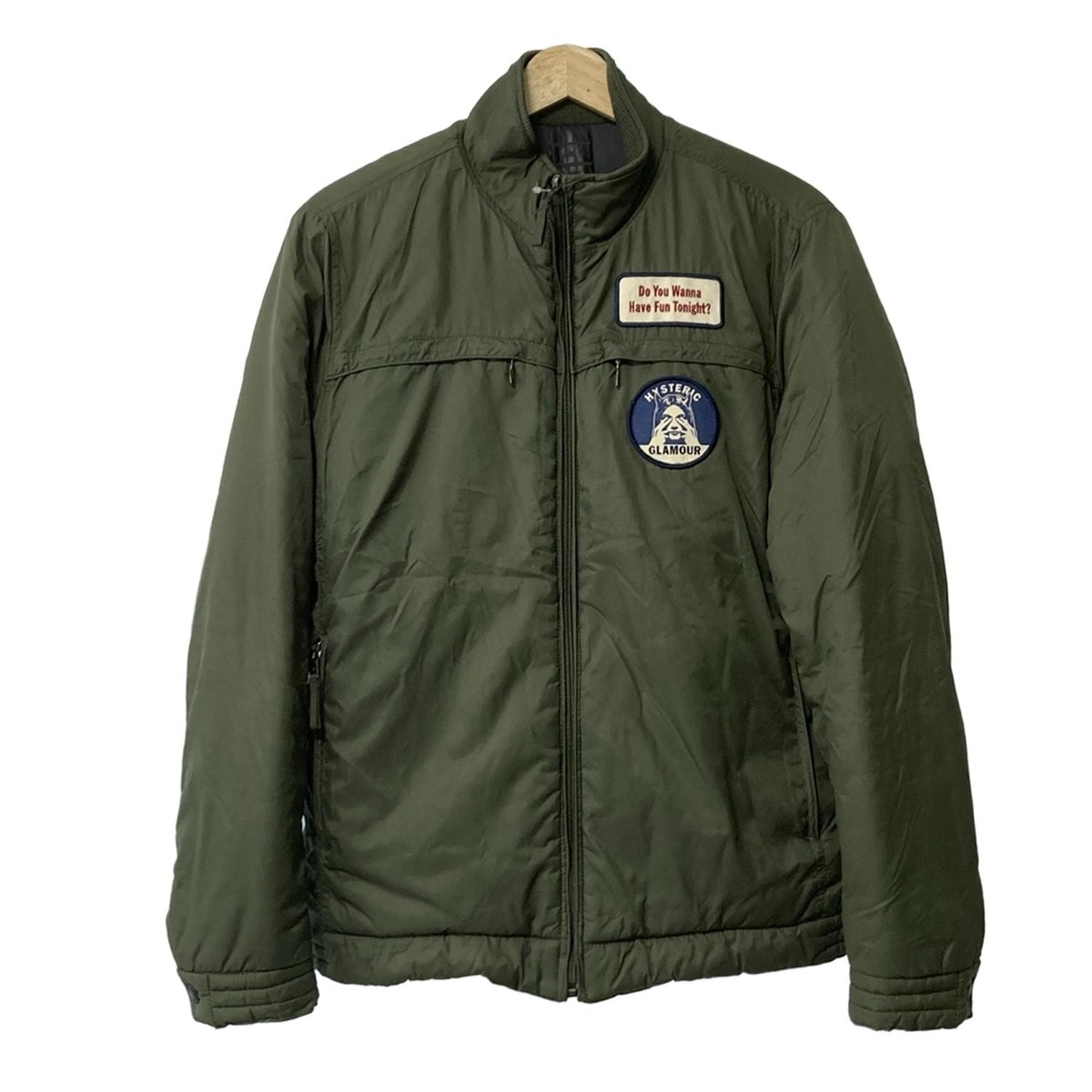 【中古】HYSTERIC GLAMOUR(ヒステリックグラマー) 上衣 長袖/中綿/秋/冬 カーキ