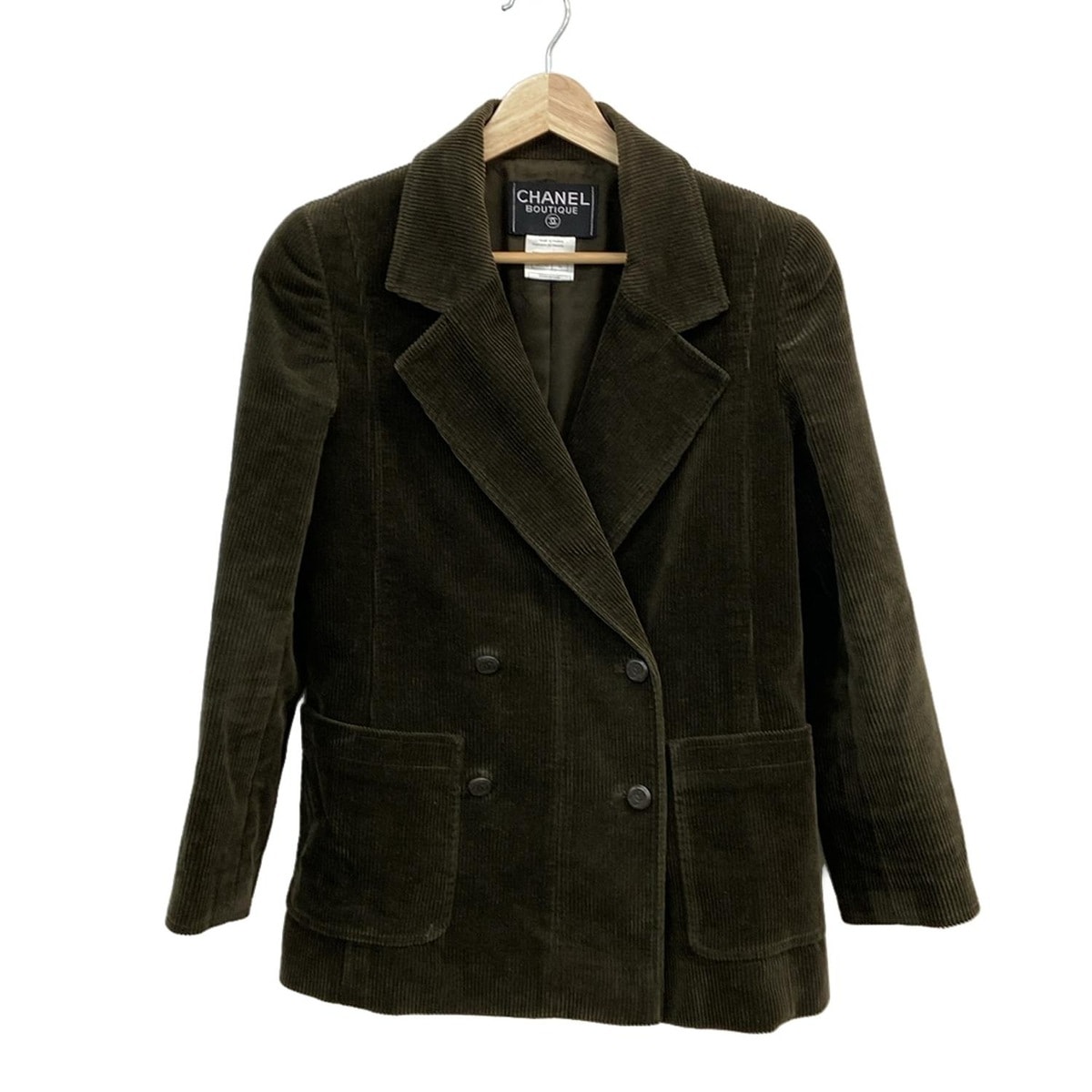 【新着】【中古】CHANEL(シャネル) 上衣 長袖/コール天/春 カーキ