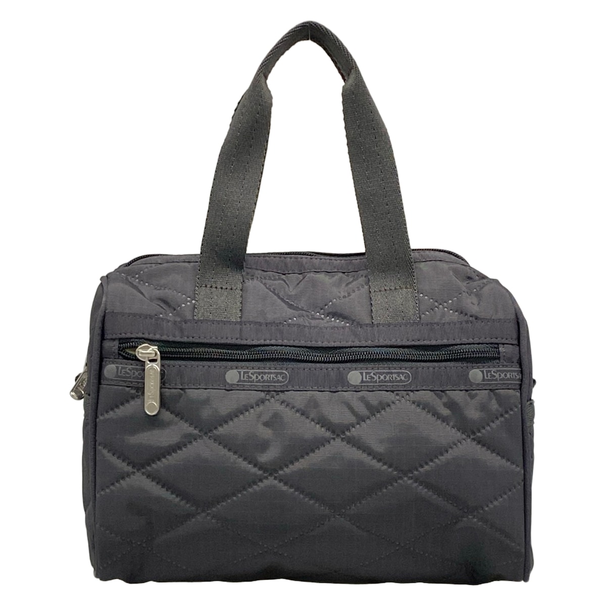 【新着】【中古】LESPORTSAC(レスポートサック) ハンドバック ミニ豆の町/キルティング うす暗い薄墨色