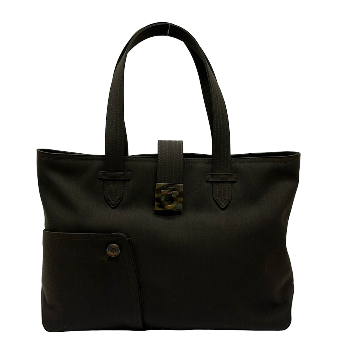 【中古】FERRAGAMO/SalvatoreFerragamo(サルバトーレフェラガモ) ガンチーニ ショルダーバッグ うす暗い赤銅色