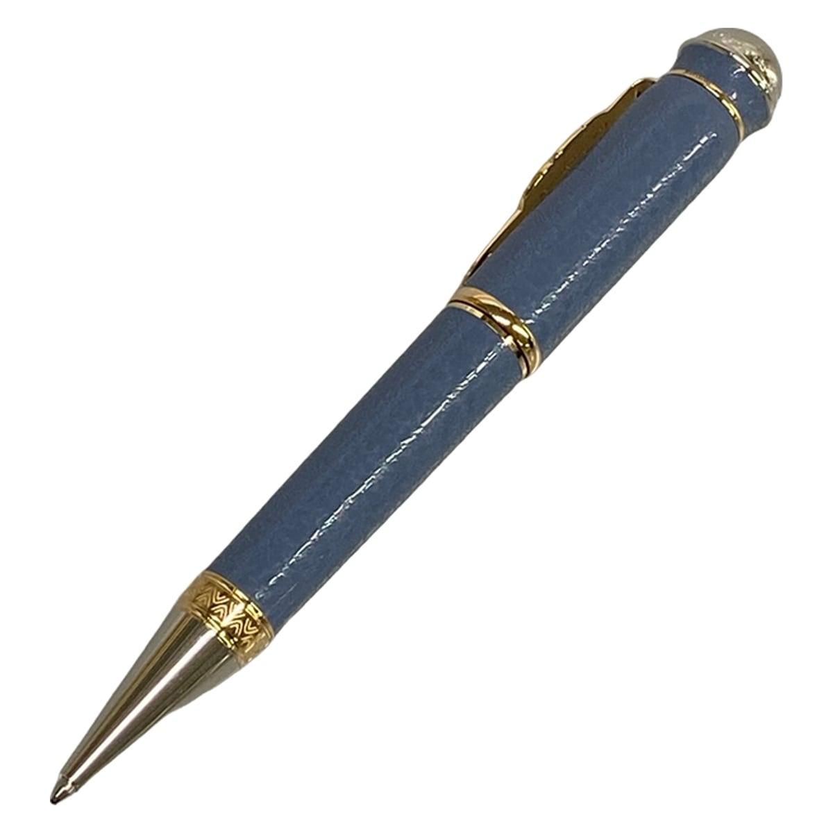 【新着】【中古】MONTBLANC(モンブラン) 文筆家つづき物 ヨハン・ヴォルフガング・フォン・ゲーテ リミテッドエディション ボールペン ボールペン 2025年/文筆家つづき物/ゲーテ/インキあり(黒) 青色薄墨色×しろがね色×ゴールド