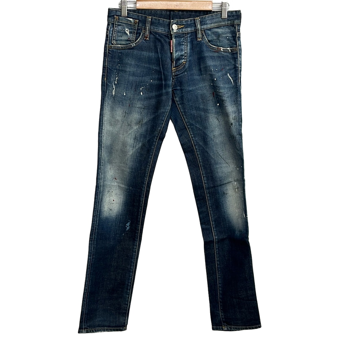 【中古】DSQUARED2(ディースクエアード) デニム 絵の具/不都合産業 米国海軍