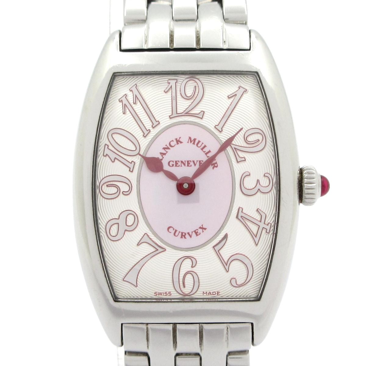 【新着】【中古】FRANCK MULLER(フランクミュラー) トノーカーベックス ウオッチ 甲殻文字記号盤/SS しろがね色×さくら色甲殻