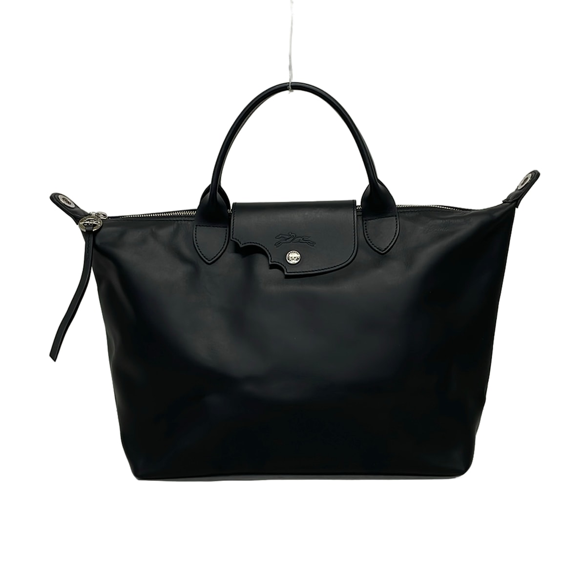 【中古】LONGCHAMP(ロンシャン) ル・プリアージュエクストラ ハンドバック MR.BAGS共同研究 黒 なめし革
