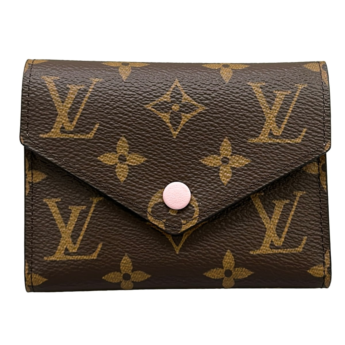 【中古】LOUIS VUITTON(ルイヴィトン) ポルトフォイユヴィクトリーヌ 3つ折り紙入れ サクラ色・バレリーヌ