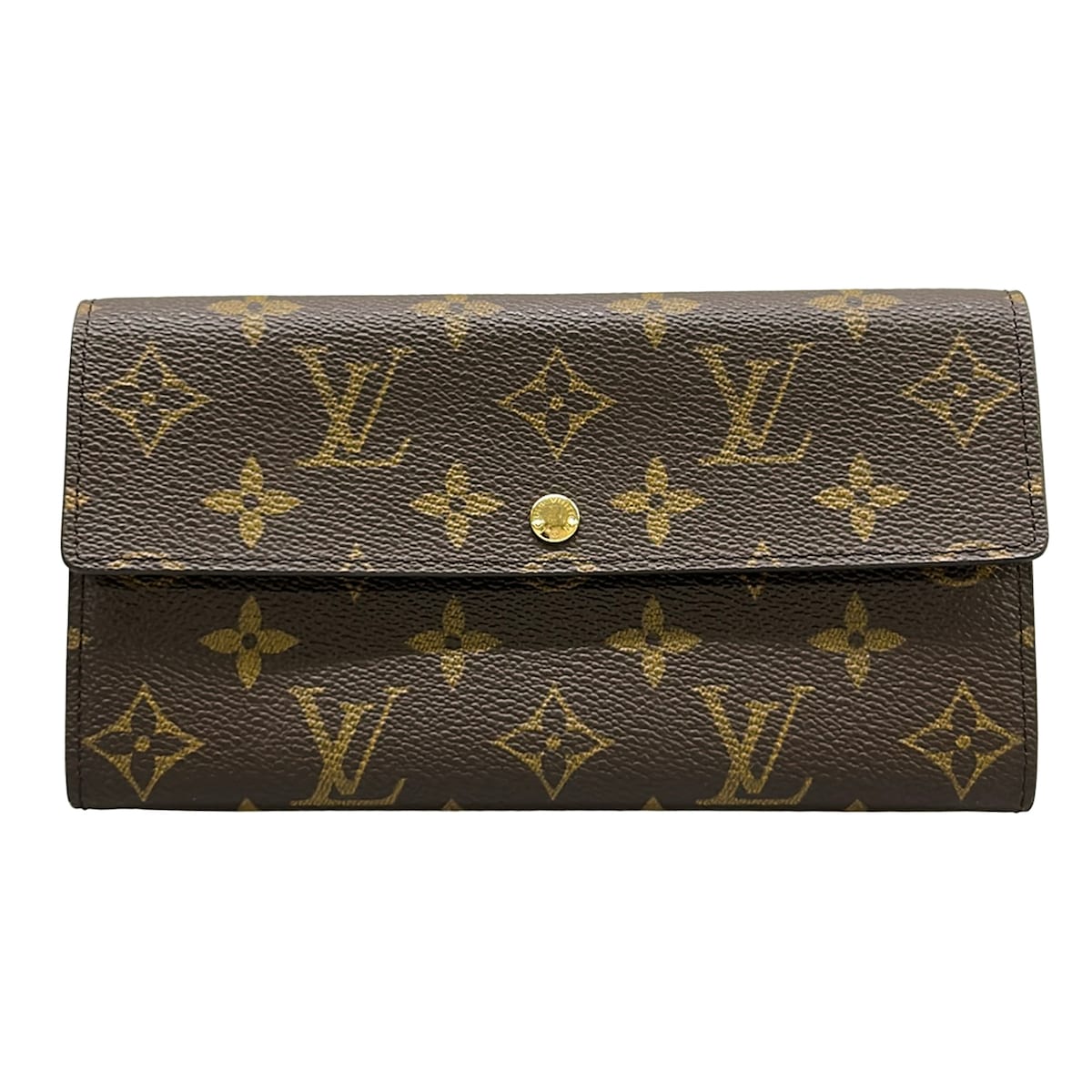 【中古】LOUIS VUITTON(ルイヴィトン) ポシェット・ポルト モネ クレディ 長紙入れ なめし革