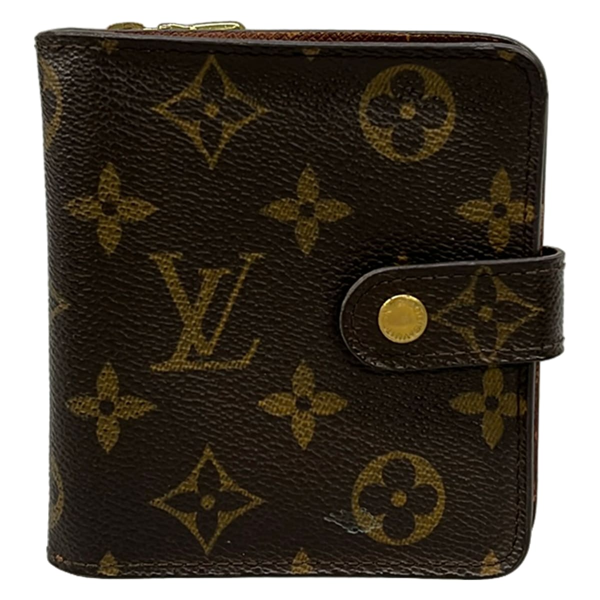 【中古】LOUIS VUITTON(ルイヴィトン) コンパクト・ジップ 2つ折り札入れ