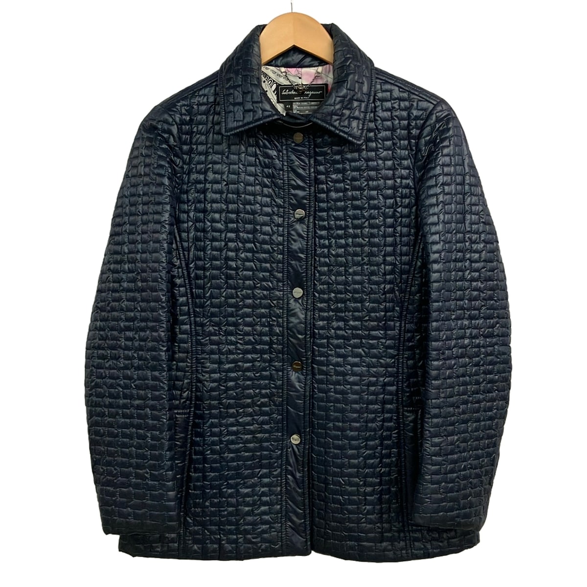 【中古】FERRAGAMO/SalvatoreFerragamo(サルバトーレフェラガモ) 上衣 長袖/キルティング/秋/冬 ダークネイビー