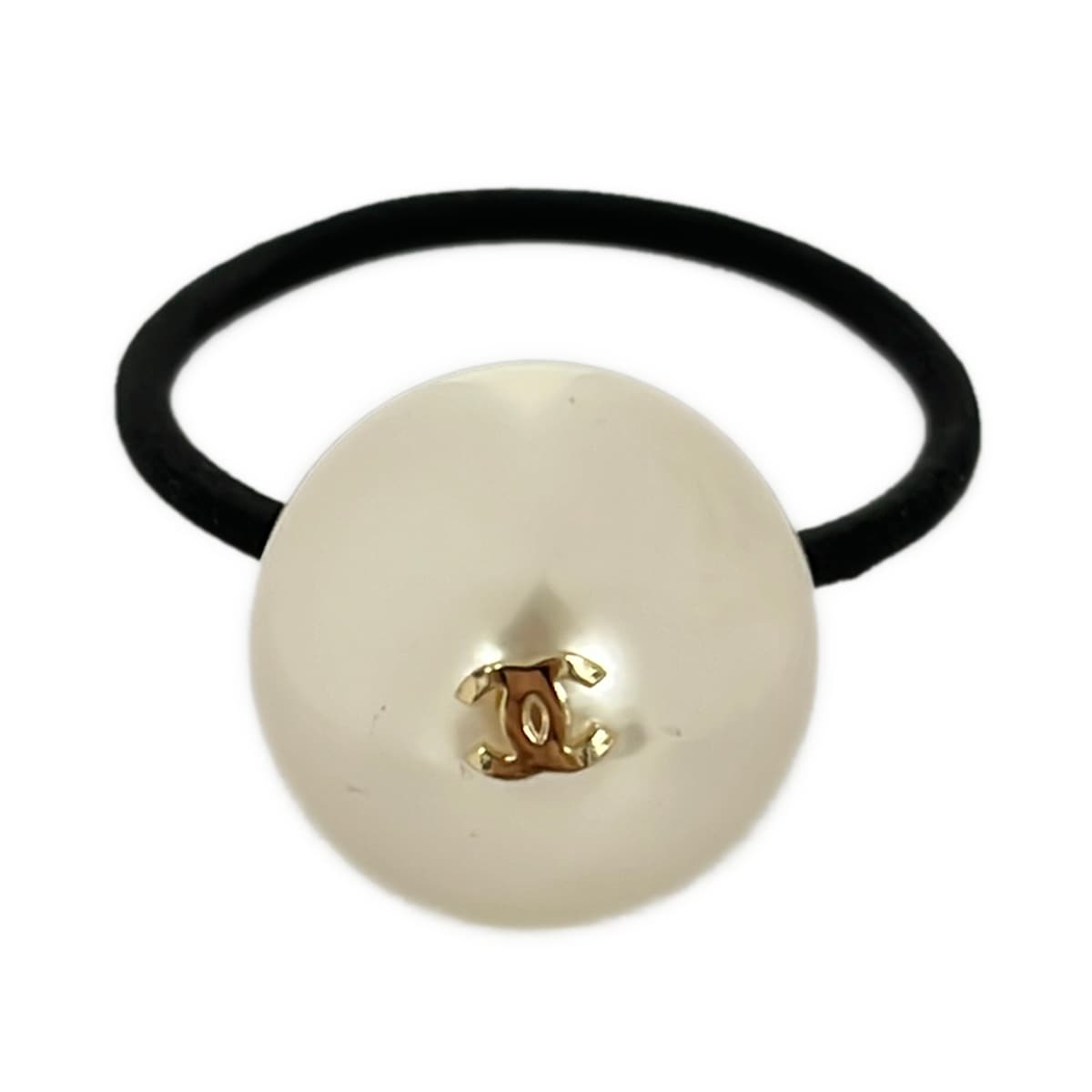 【中古】CHANEL(シャネル) ココマーク 付属物 髪の毛予防医学 象牙色×黒