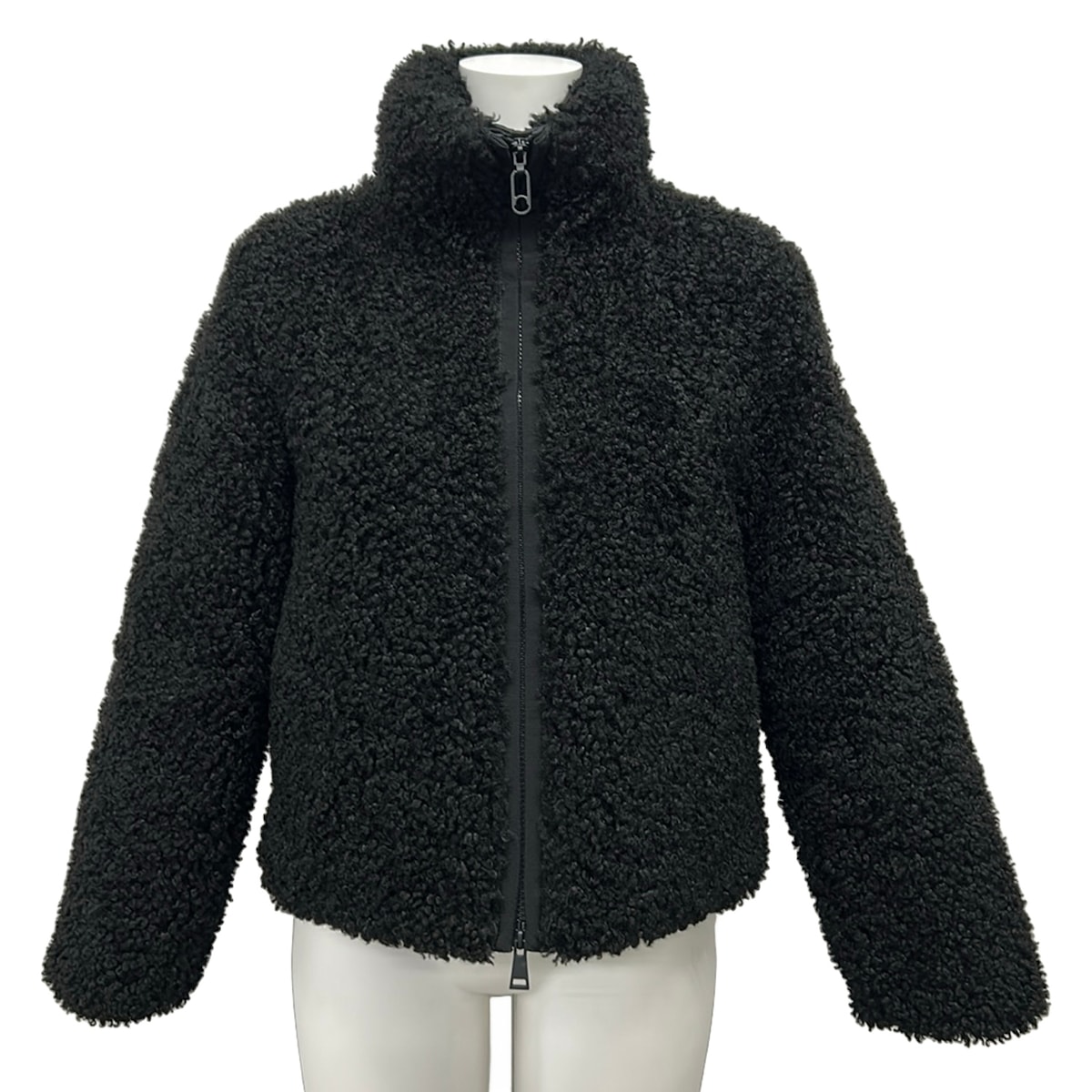【中古】MONCLER(モンク軌跡) BRIDOIRE 落ち込む上衣 フェイクシアリング/冬 黒 落ち込む