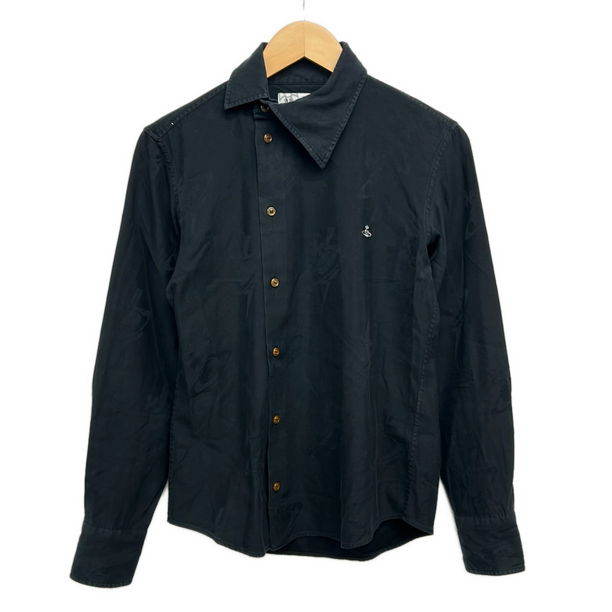 【新着】【中古】Vivienne Westwood MAN(ヴィヴィアンウエストウッドマン) 長袖プルオーバー 刺しゅう/オーブ 黒