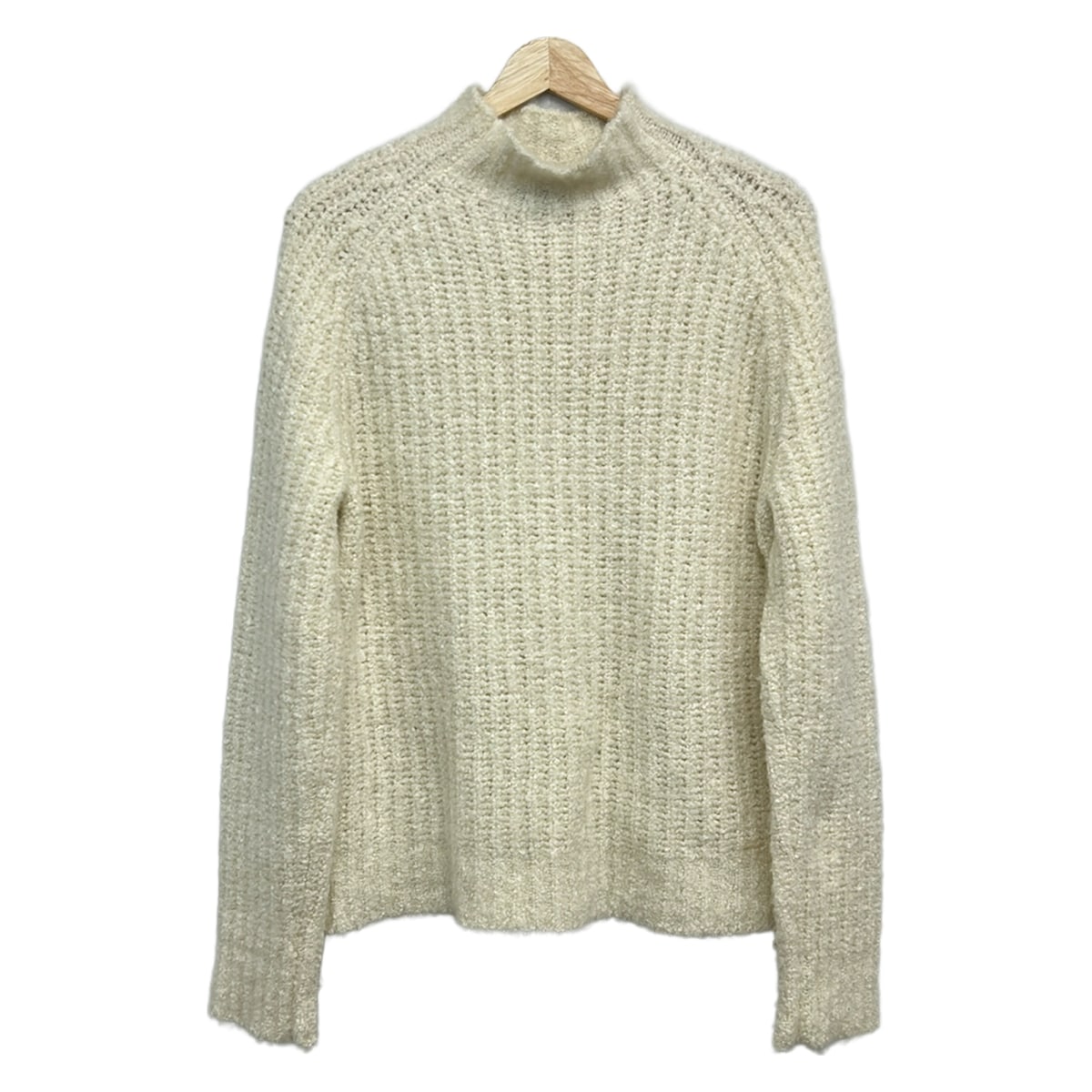 【中古】AKRIS(アク栗鼠) 長袖スウェーター 象牙色
