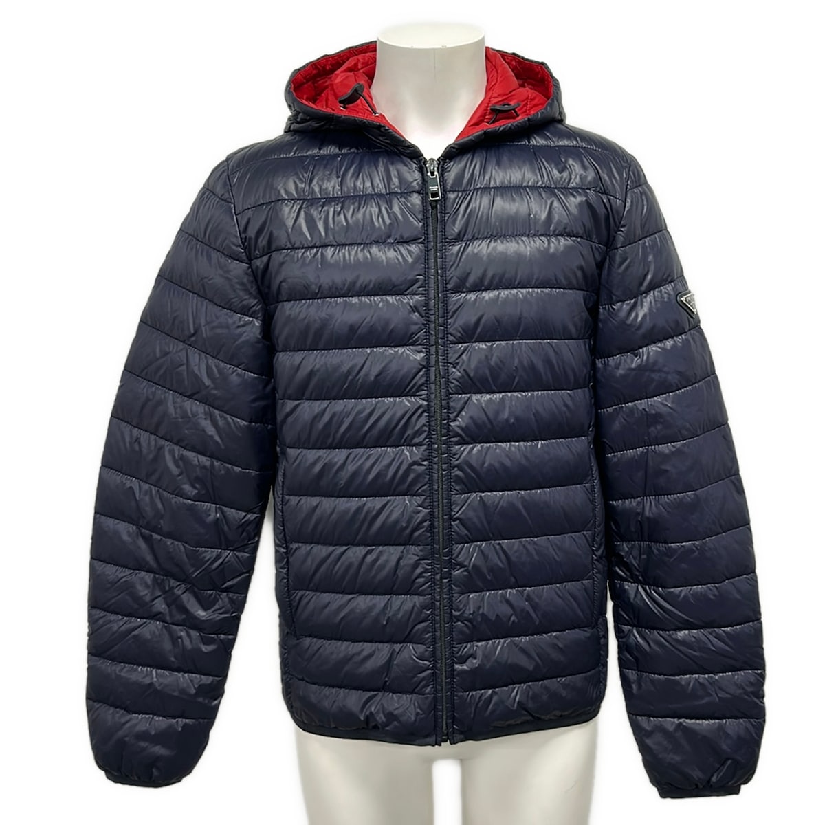 【中古】PRADA(プラダ) 落ちこむ上衣 長袖/ジップアップ/冬 米国海軍 落ちこむ