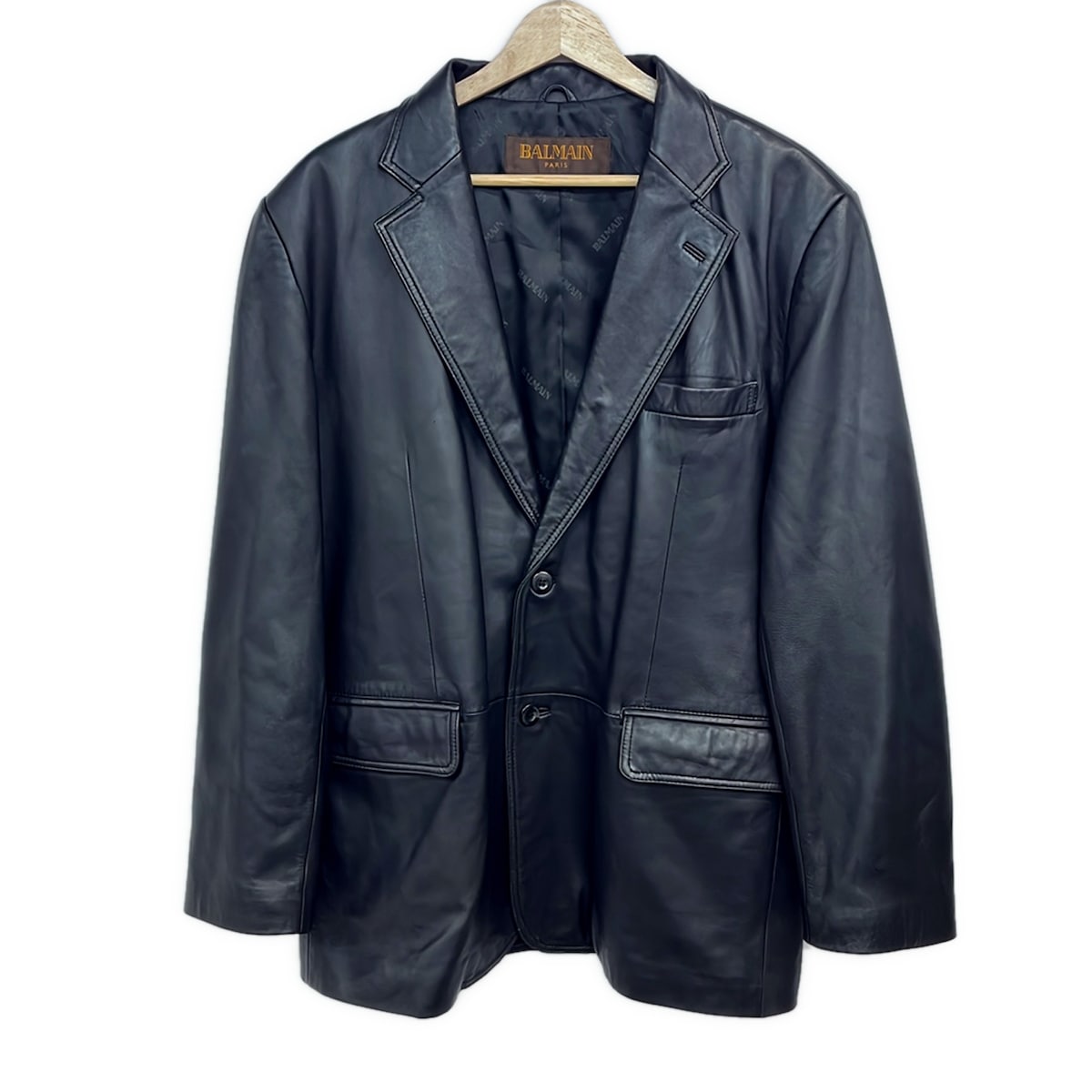 【中古】BALMAIN(バルマン) 上衣 なめし革/長袖/秋/冬 黒