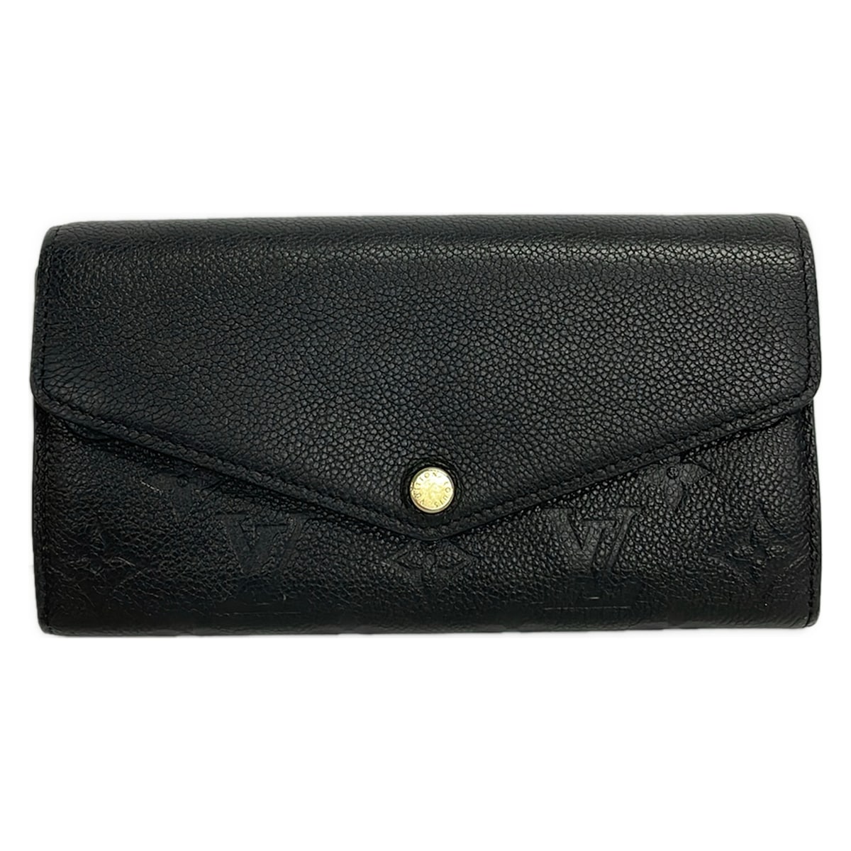 【中古】LOUIS VUITTON(ルイヴィトン) ポルトフォイユサラ 長札入れ ノワール なめし革