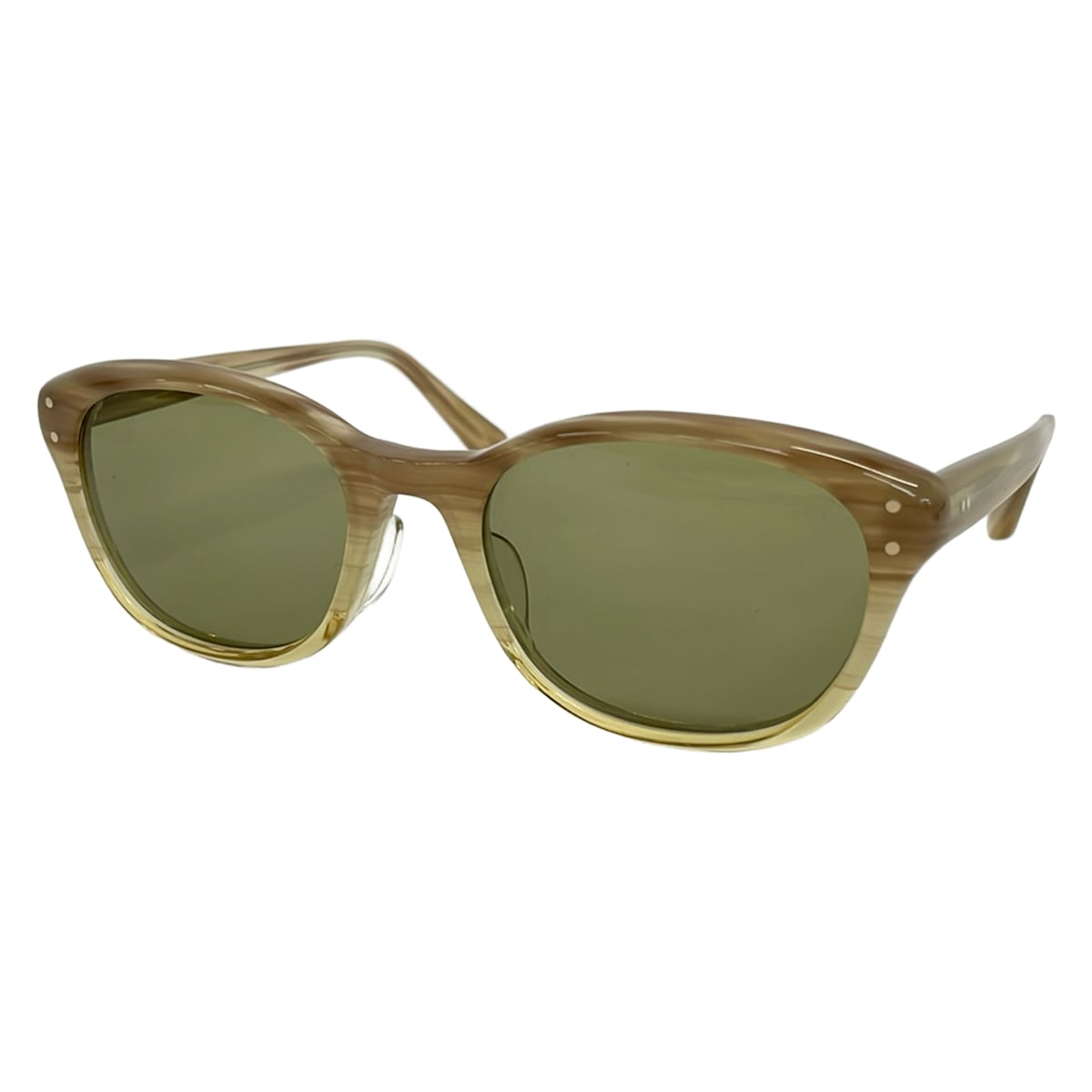 【新着】【中古】OLIVER PEOPLES(オリバーピープルズ) 黒眼鏡 黄色緑であること×薄墨色ベージュ