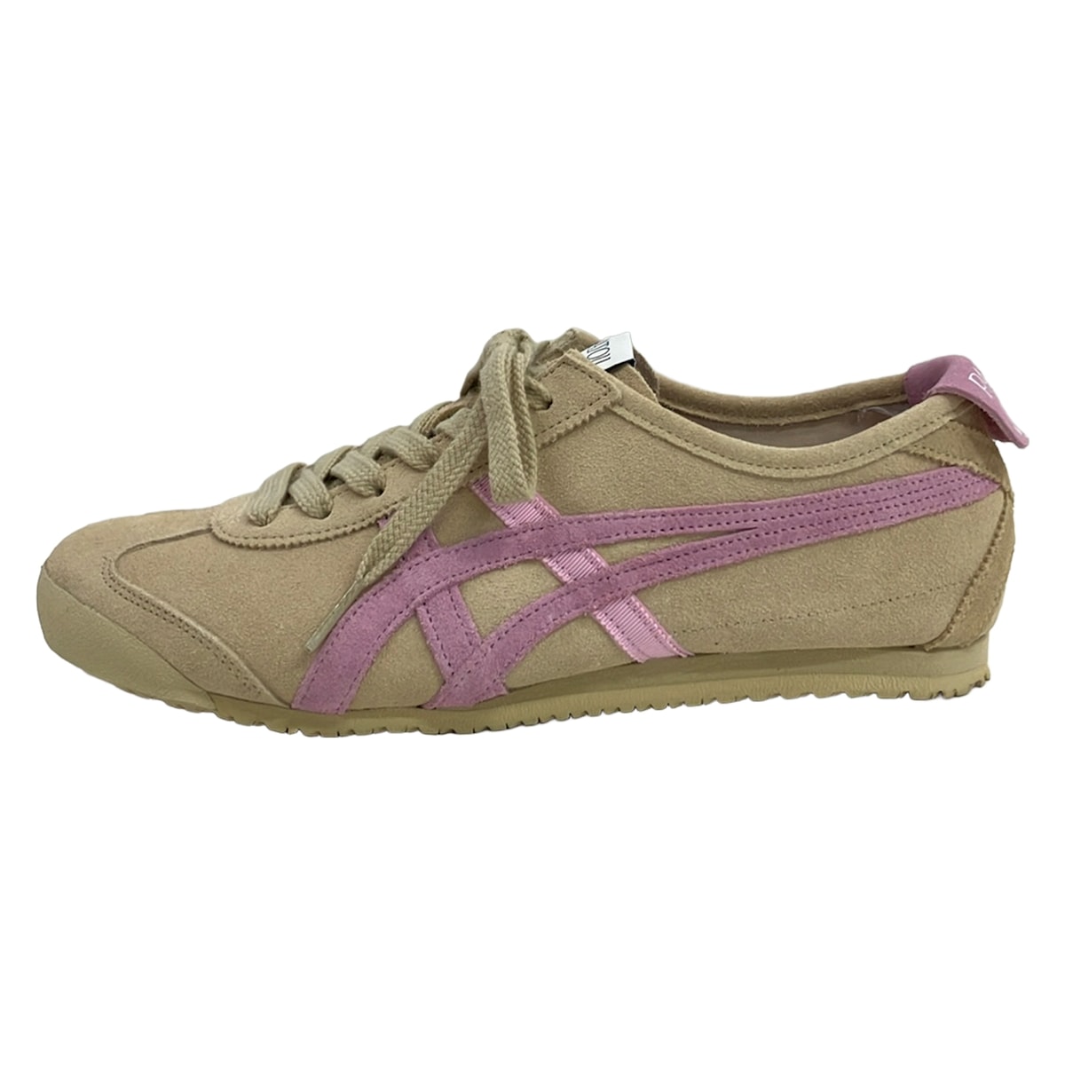 【中古】asics Onitsuka Tiger(アシックス・オニツカタイガー) スニーカー PATOU共同研究 ベージュ×ともし火サクラ色