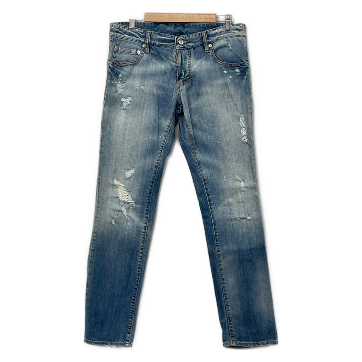 【新着】【中古】DSQUARED2(ディースクエアード) デニム 盛りだくさんレングス/不都合産業 点火装置青色