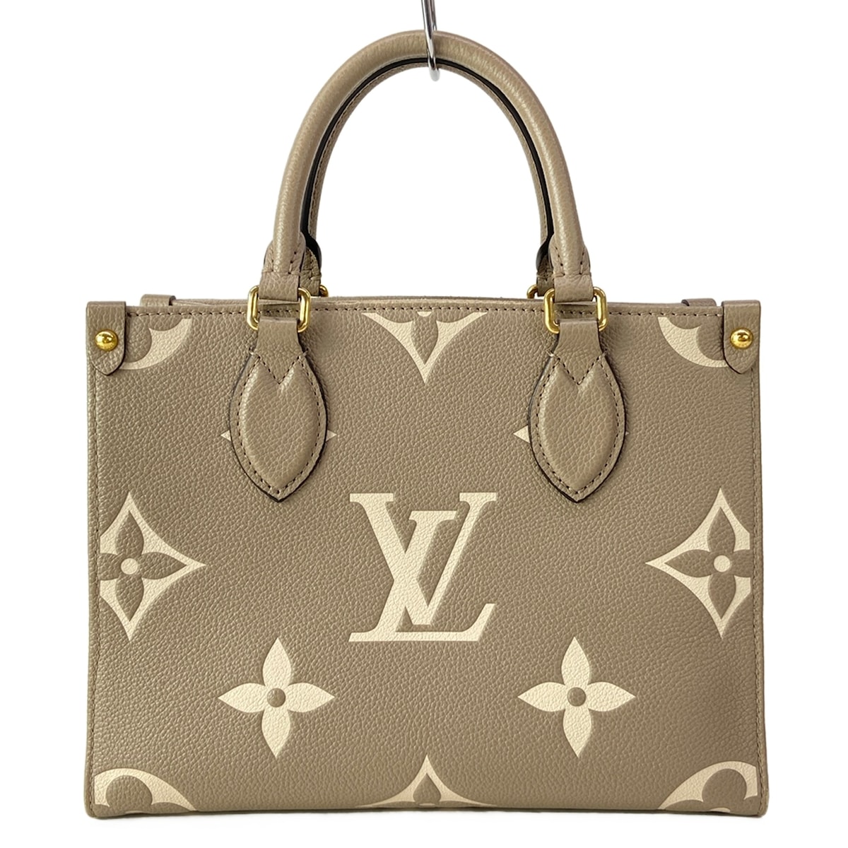 【中古】LOUIS VUITTON(ルイヴィトン) オンザゴーPM トートバッグ トゥルトレールクレーム なめし革、牛皮
