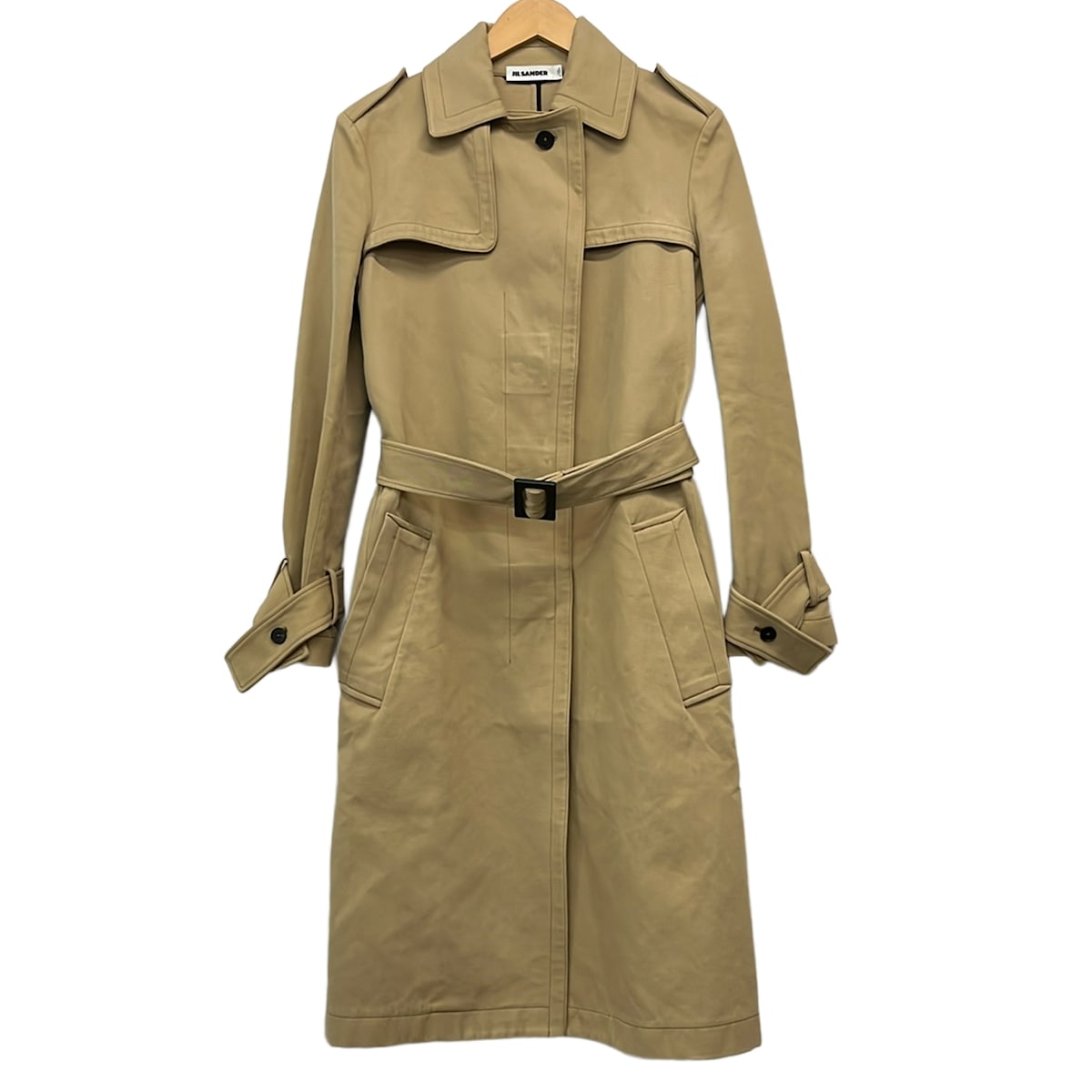 【中古】JILSANDER(ジルサンダー) トレンチコート 長袖/シングルトレンチ/春/秋 ベージュ