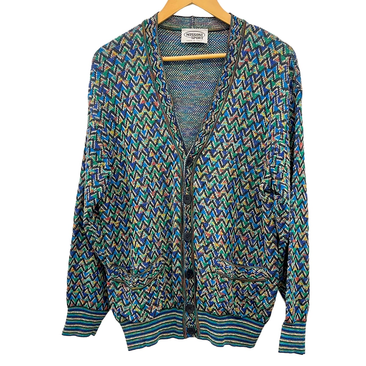 【新着】【中古】MISSONI SPORT(ミッソーニスポーツ) ジレー 長袖 青碧×緑であること×マルチ