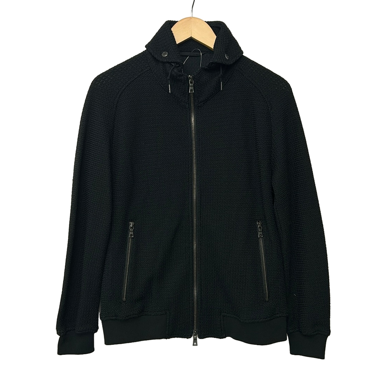 【新着】【中古】EPOCA UOMO(エポカ ウォモ) ブルゾン 長袖/ニット/フード収納/秋/冬 黒｜ブランディア　店 6,408円