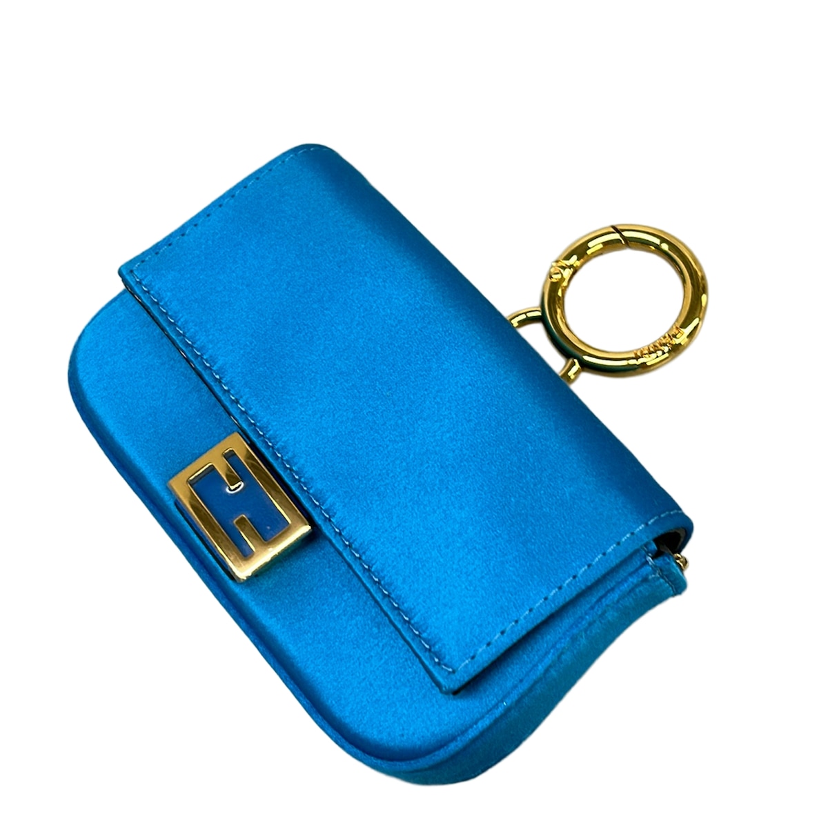 【中古】FENDI(フェンディ) ナノバゲット キーホルダー(惹き付ける) 青碧