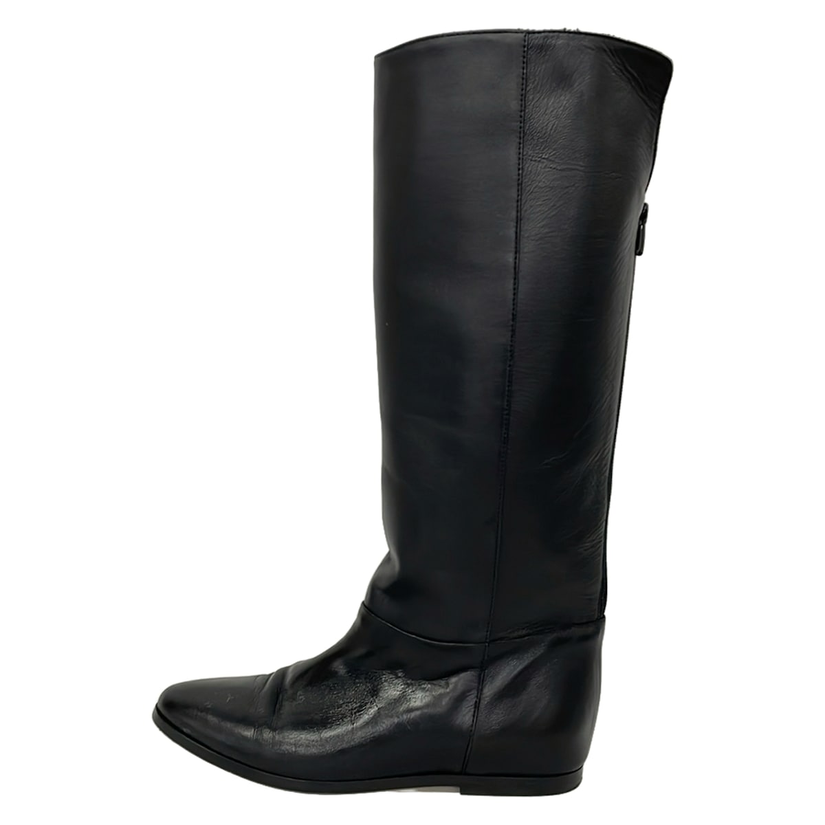 【中古】CORSO ROMA 9(コルソローマ) ロングブーツ 黒 なめし革