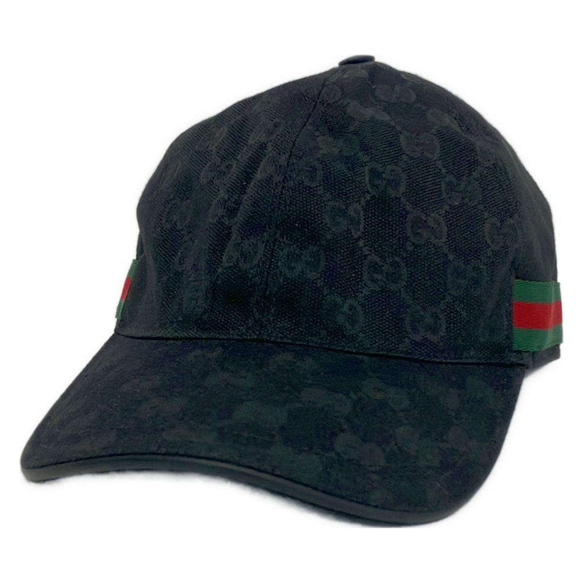 【中古】GUCCI(グッチ) 旗がしら GG柄 黒 綿織物