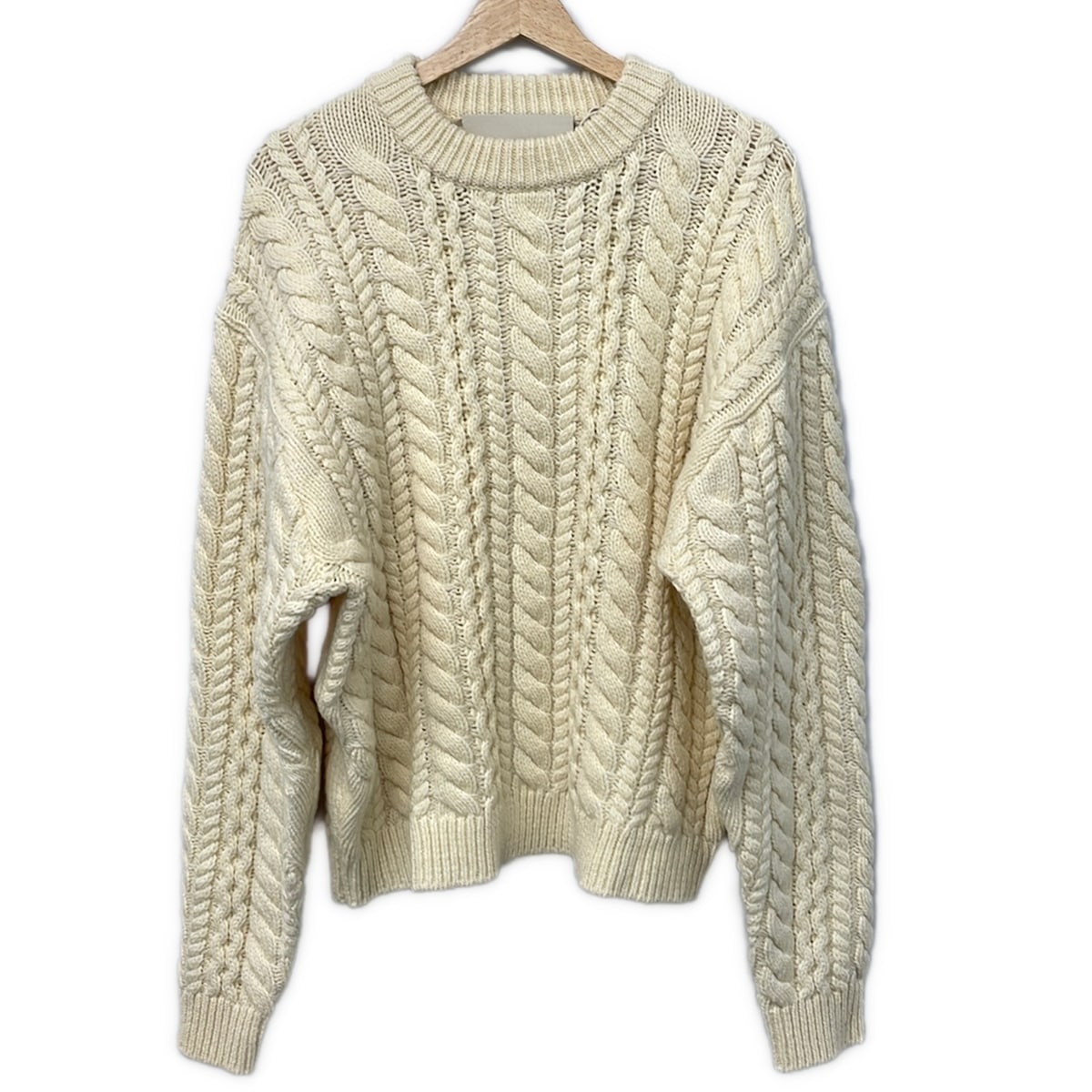 【新着】【中古】NKNIT(ンニット) 長袖プルオーバー 労働者の一団のど首 象牙色