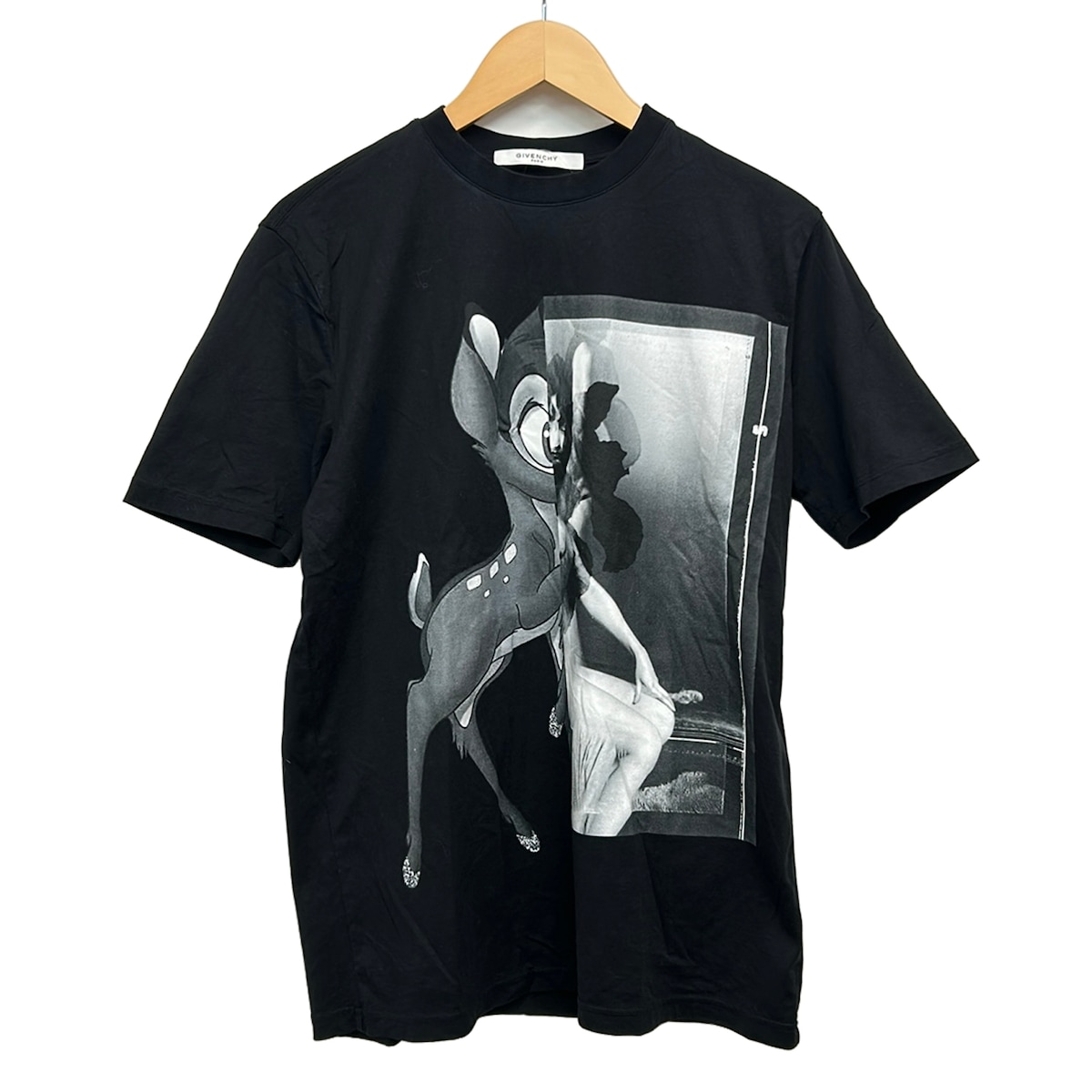 【中古】GIVENCHY(ジバンシー) 半袖Tシャツ クルーネック/ディズニーコラボ 黒&times;ライトグレー&times;マルチ｜ブランディア　店