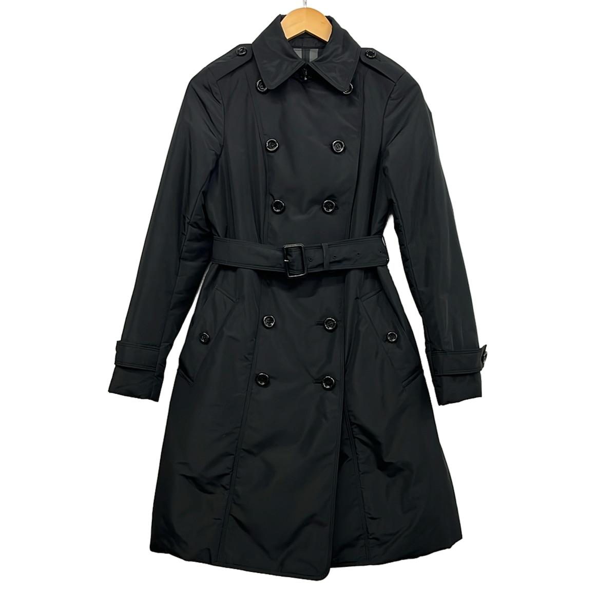 【中古】Burberry LONDON(バーバリーロンドン) トレンチコート 長袖/中綿/秋/冬 黒