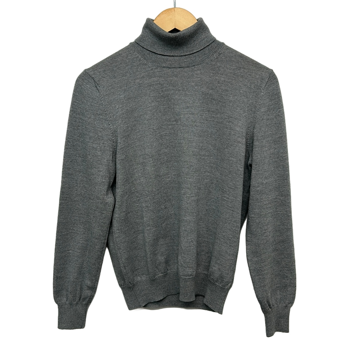 【中古】gran sasso(グランサッソ) 長袖プルオーバー タートルネック 薄墨色