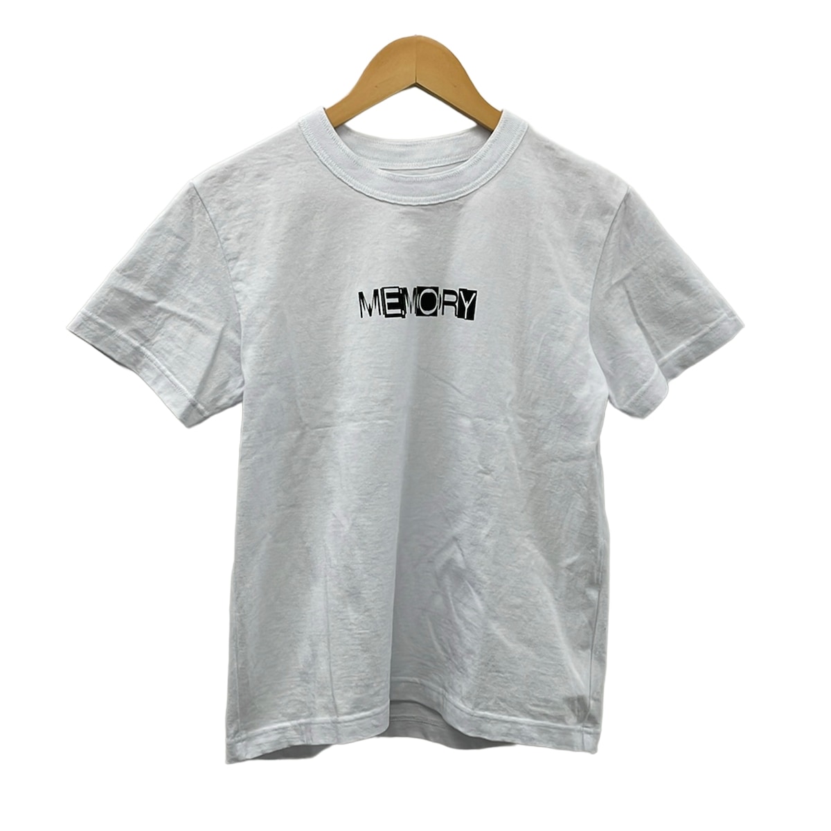【新着】【中古】Sacai(サカイ) 半袖ティーシャツ 労働者の一団のど首 白×黒