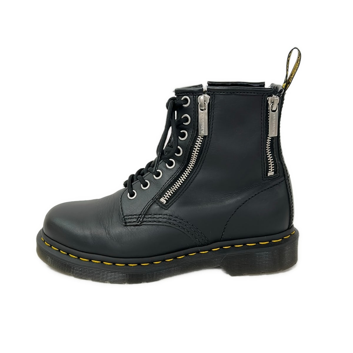 【中古】Dr.Martens(ドクターマーチン) ショートブーツ レースアップ/8ホール 黒 レザー｜ブランディア　店