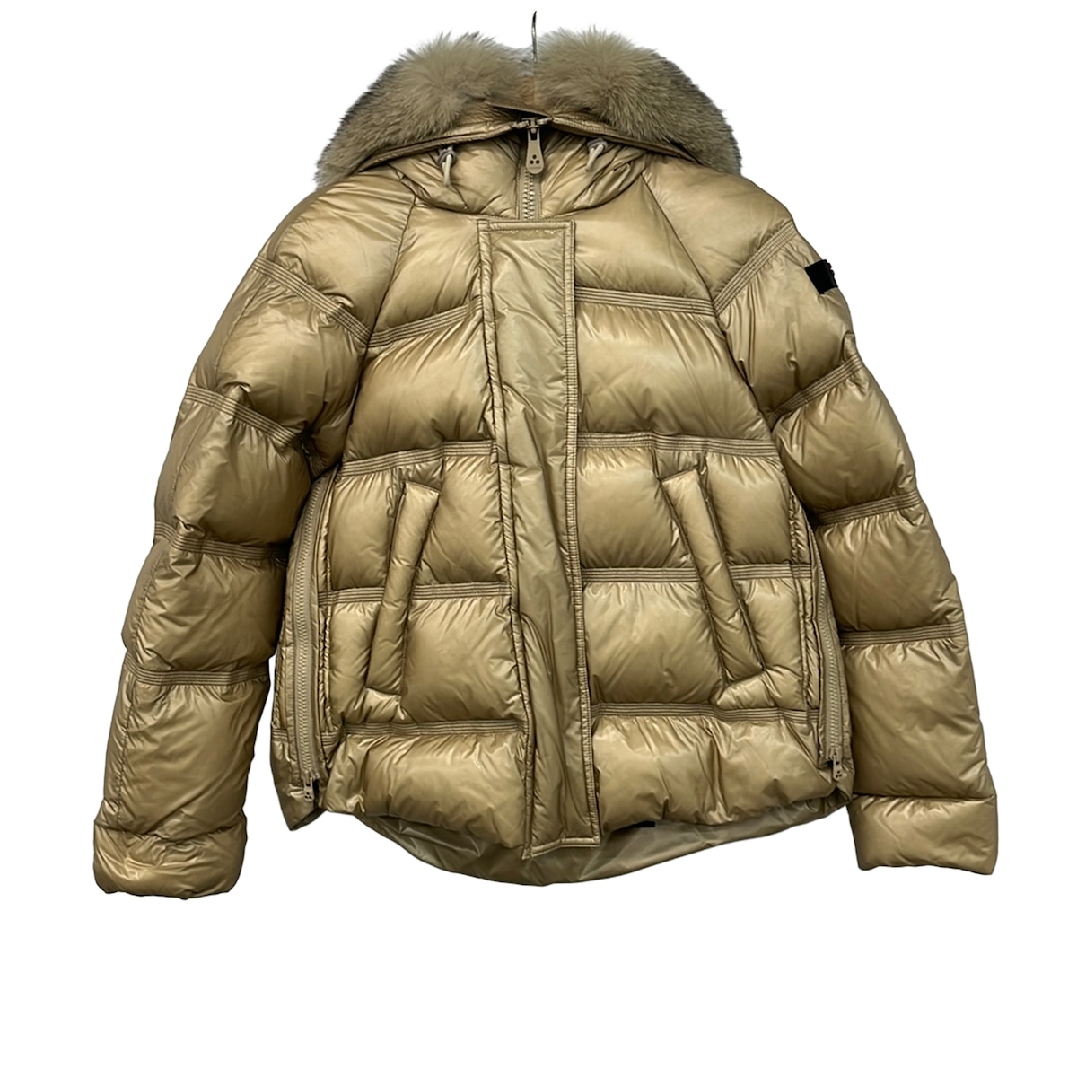 【中古】PEUTEREY(ピューテリー) KIBA 落ちこむ上衣 長袖/毛皮着脱可/冬 ベージュ