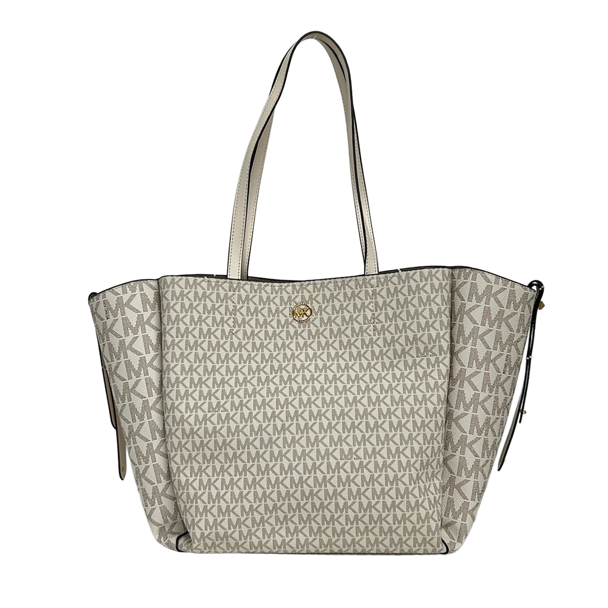 【新着】【中古】MICHAEL KORS(マイケル教科課程) トートバッグ 象牙色×うす暗い赤銅色 なめし革