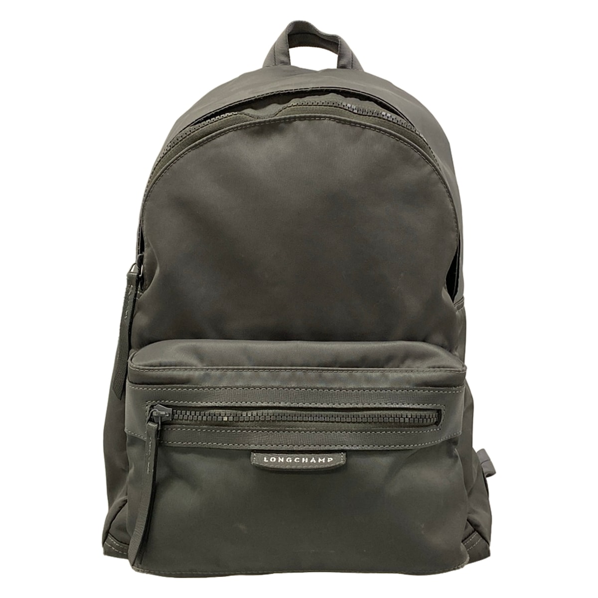 【新着】【中古】LONGCHAMP(ロンシャン) 背嚢 うす暗い薄墨色 なめし革