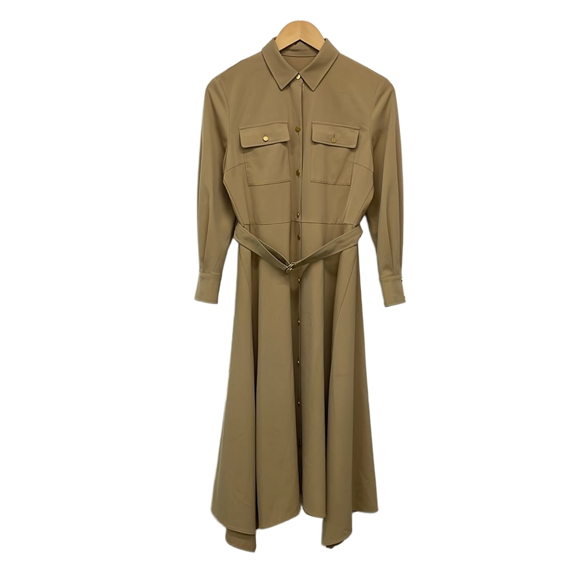 【中古】ANAYI(アナイ) 衣装 レギュラー色合い/長袖/ロング/シャツワンピ ベージュ