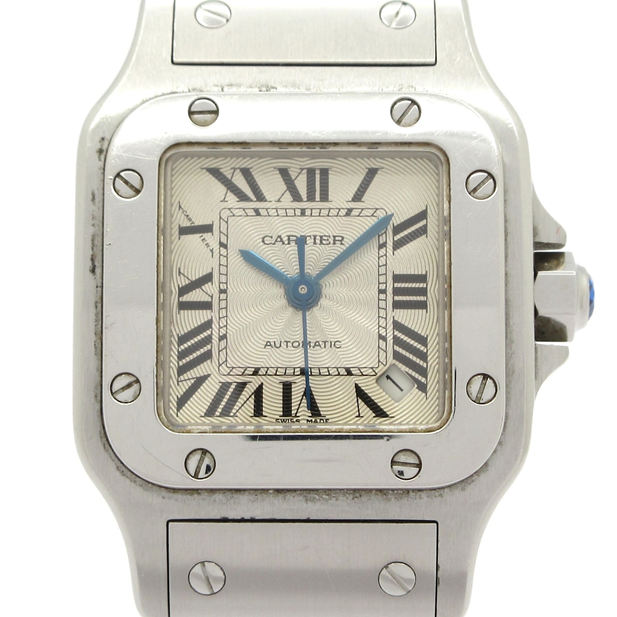 【新着】【中古】Cartier(カルティエ) サントスガルベSM ウォッチ 要OH 象牙色