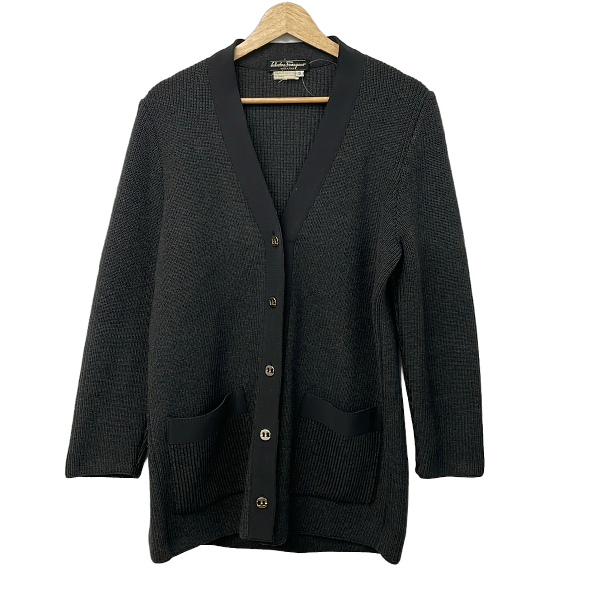 【中古】FERRAGAMO/SalvatoreFerragamo(サルバトーレフェラガモ) ジレー 長袖 黒