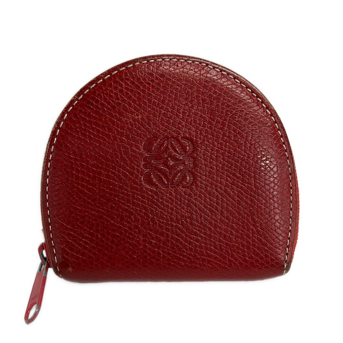 【新着】【中古】LOEWE(ロエベ) コインケース 赤いこと なめし革