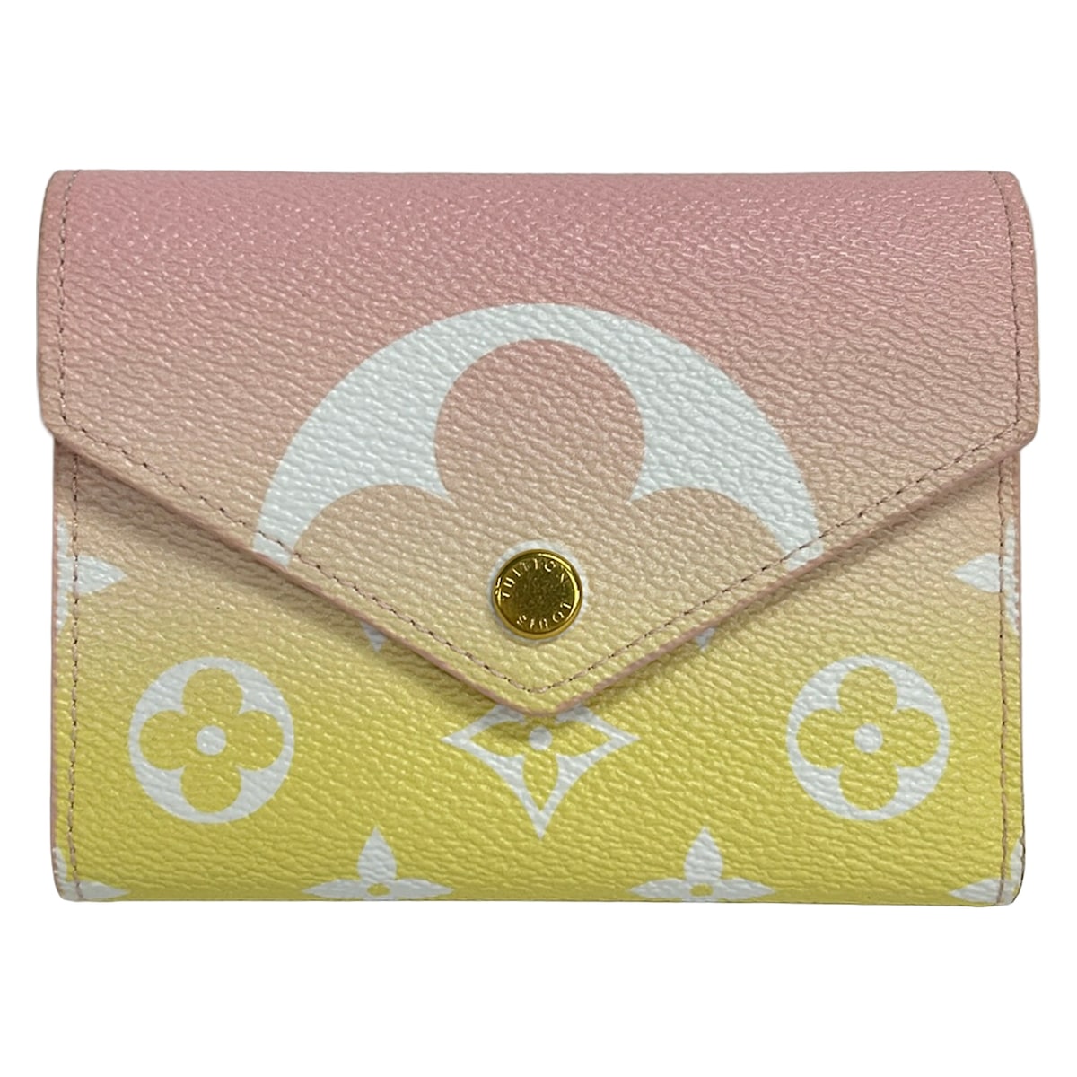 【中古】LOUIS VUITTON(ルイヴィトン) ポルトフォイユヴィクトリーヌ 3つ折り紙入れ ローズクレール