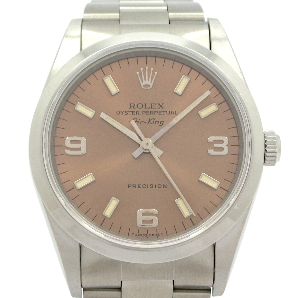 【新着】【中古】ROLEX(ロレックス) エアキング ウオッチ SS/13一こま(盛りだくさん一こま) さくら色