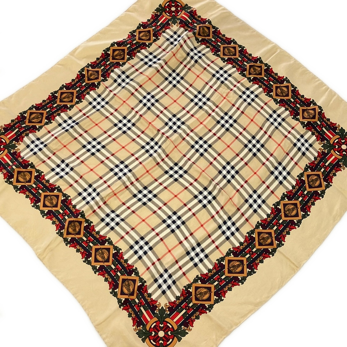 【新着】【中古】Burberry\u0027s(バーバリーズ) えり巻き ベージュ×赤いこと×マルチ