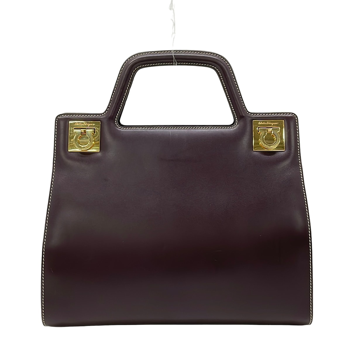 【新着】【中古】FERRAGAMO/SalvatoreFerragamo(サルバトーレフェラガモ) ガンチーニ ハンドバック パープル なめし革