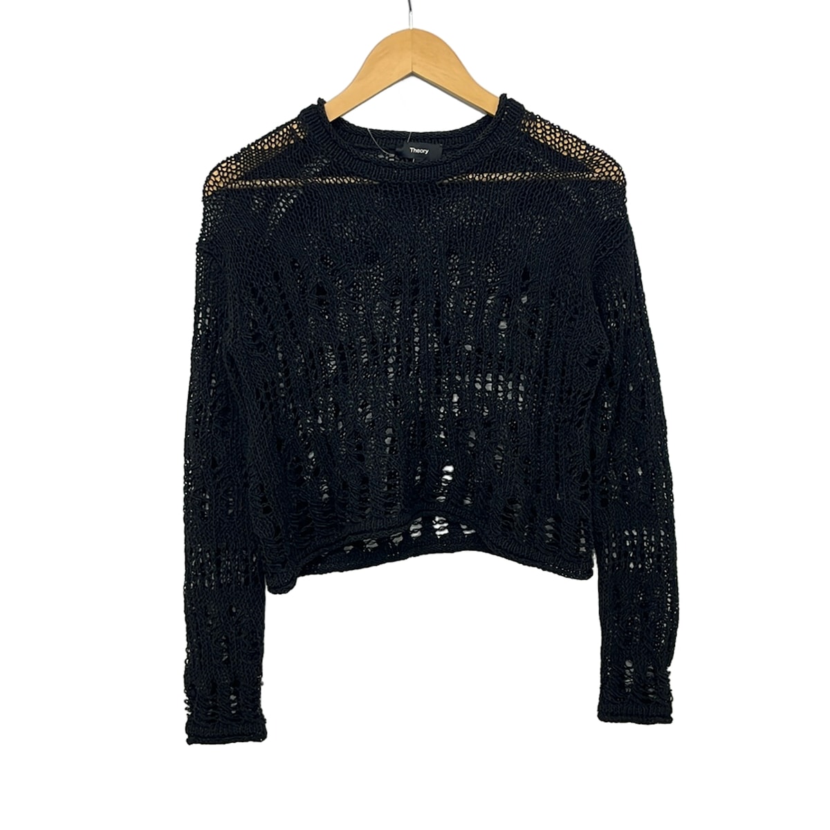 【新着】【中古】theory(行動論理) 長袖カットソー メッシュ 黒