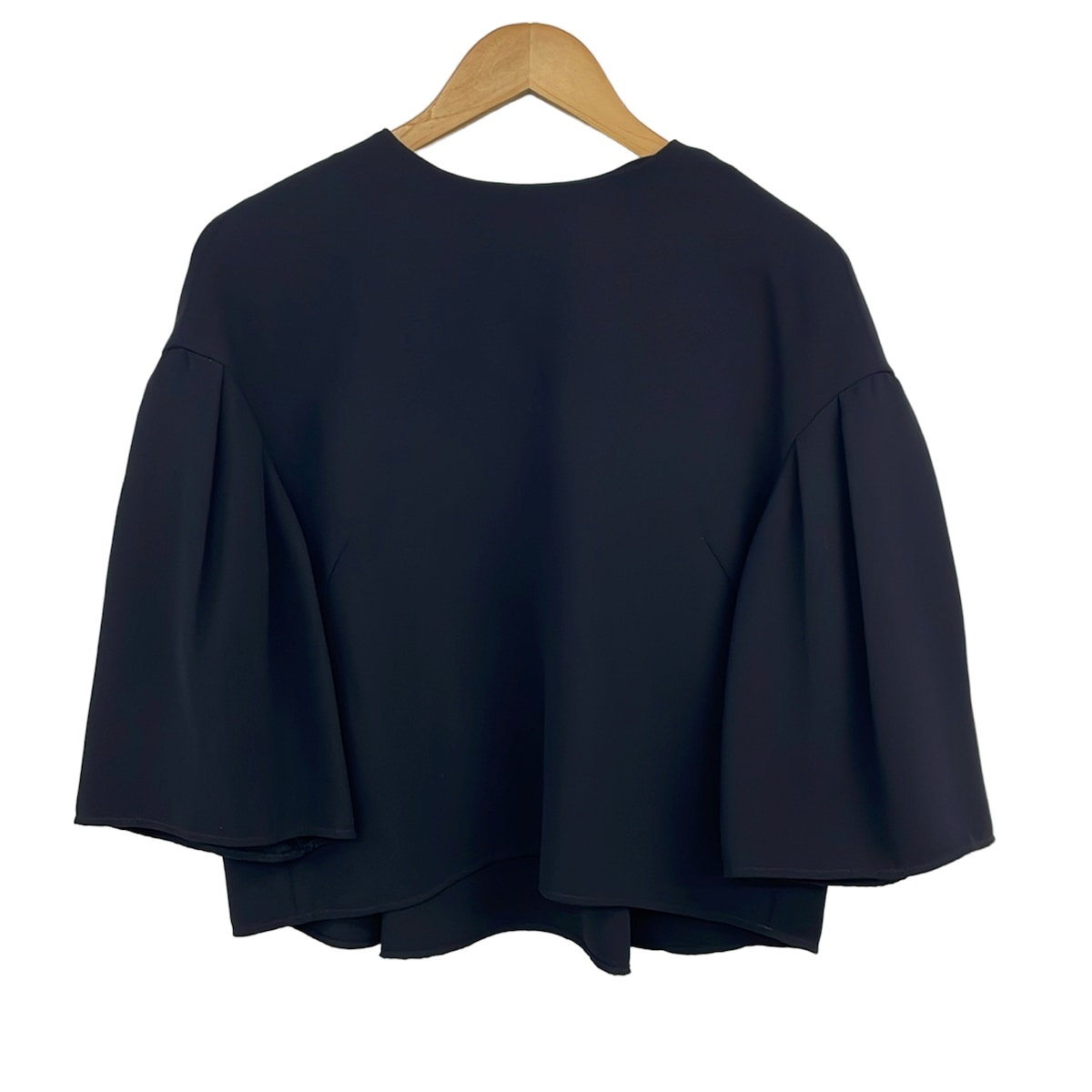 【新着】【中古】ADORE(アドーア) 七分袖カットソー 労働者の一団のど首 ダークネイビー