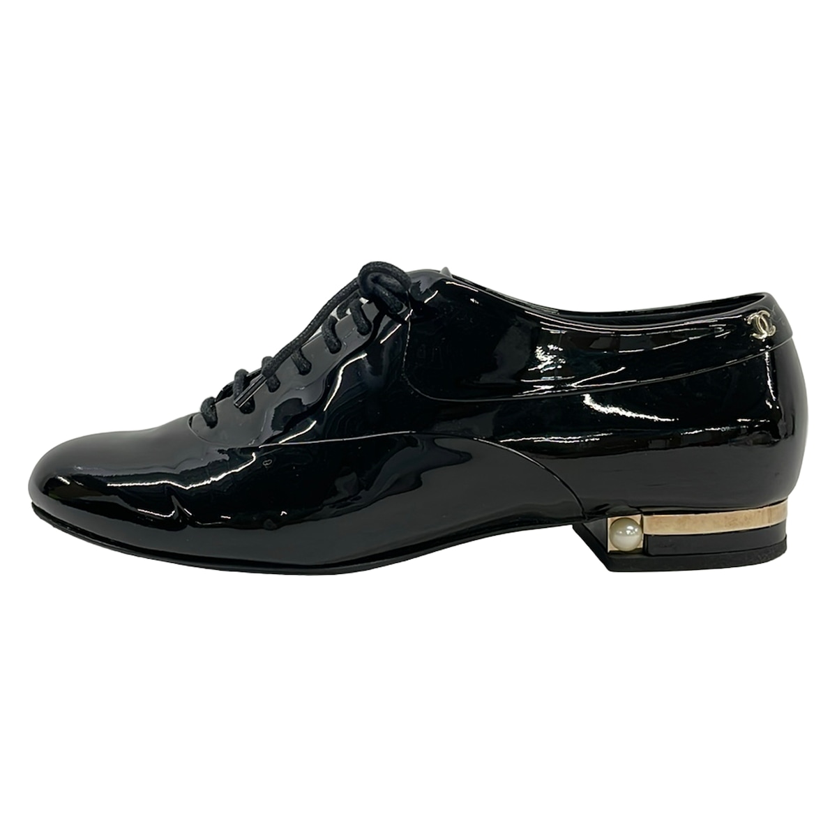 【新着】【中古】CHANEL(シャネル) シューズ パール/ココマーク 黒 なめし革