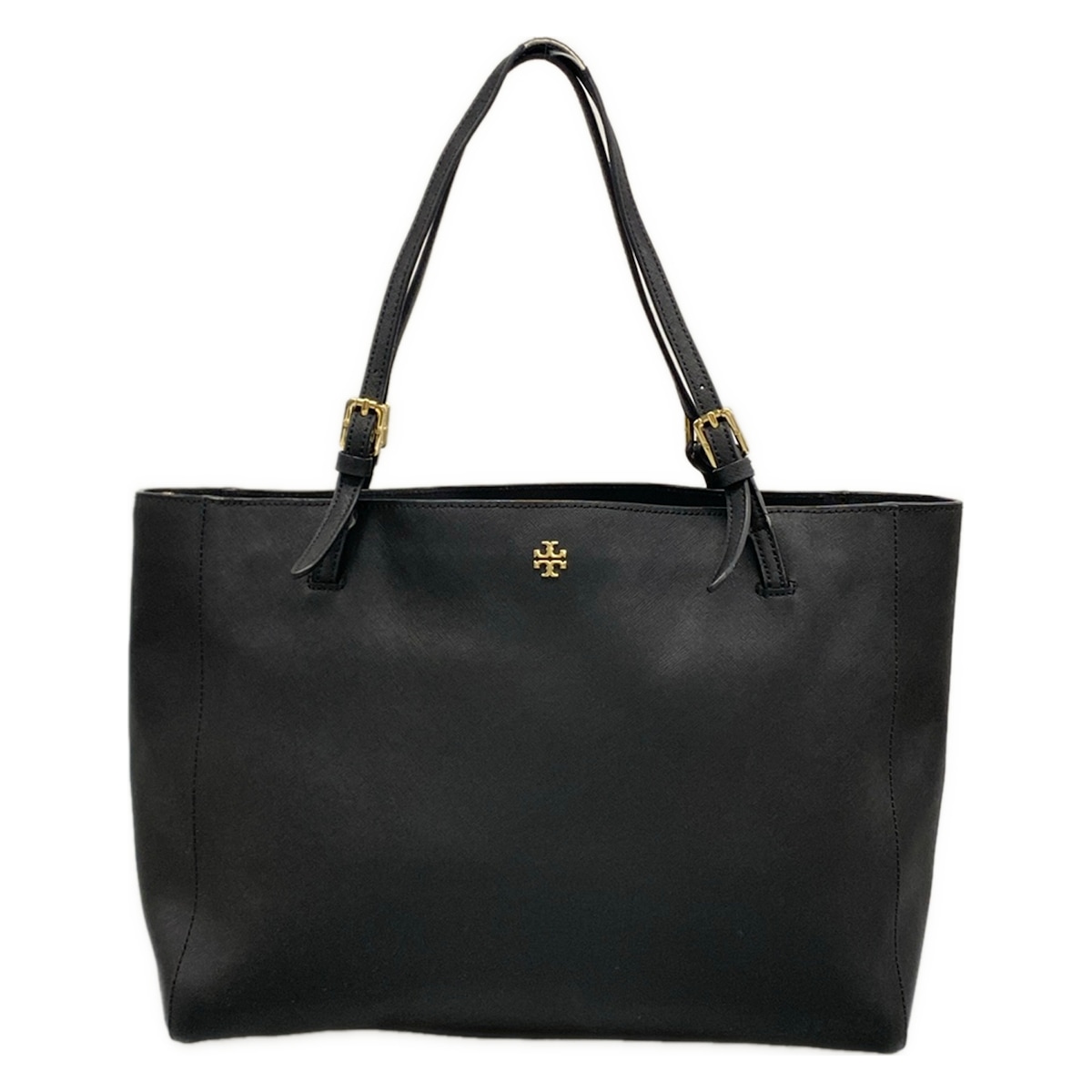 【新着】【中古】TORY BURCH(トリーバーチ) トートバッグ 黒 なめし革